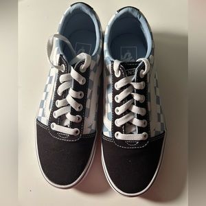 Vans Black and Blue Primary Check Old Skool Shoe